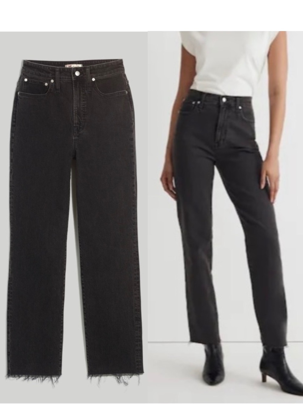 Madewell 99% Cotton Perfect Vintage Black High-Rise Jeans Sz 29, Lunar Wash